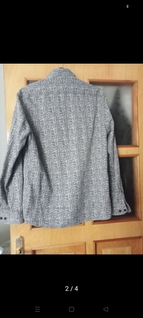 Gri Desenli Uzun Kollu Erkek Gömlek - Görsel 2