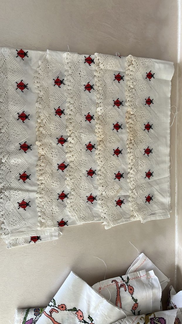 Nakışlı Beyaz Kanevice - Görsel 2