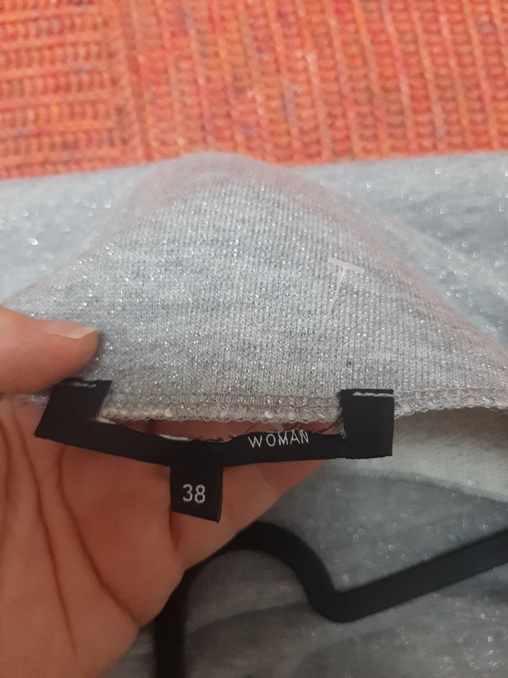 Gri Midi Triko Elbise - Görsel 3