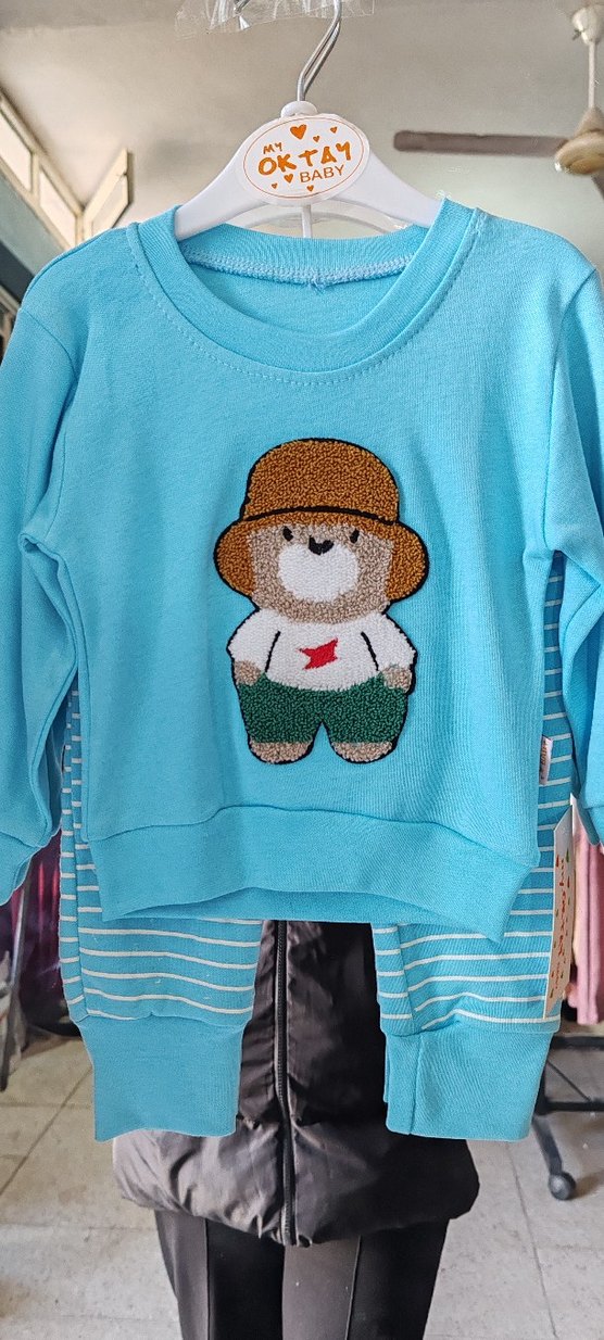 Mavi Nakışlı Bebek Erkek Takımı - Görsel 2