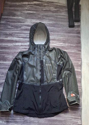 Gri Kadın Kapüşonlu Fermuarlı yağmurluk - Görsel 3