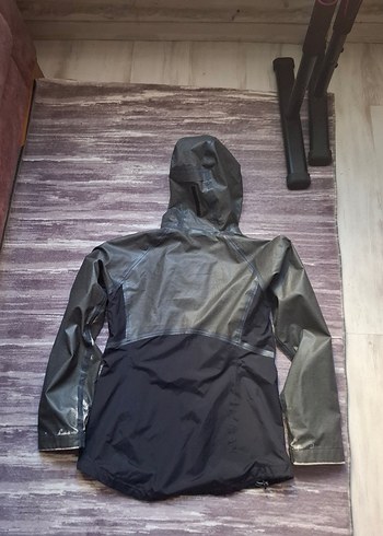 Gri Kadın Kapüşonlu Fermuarlı yağmurluk - Görsel 5