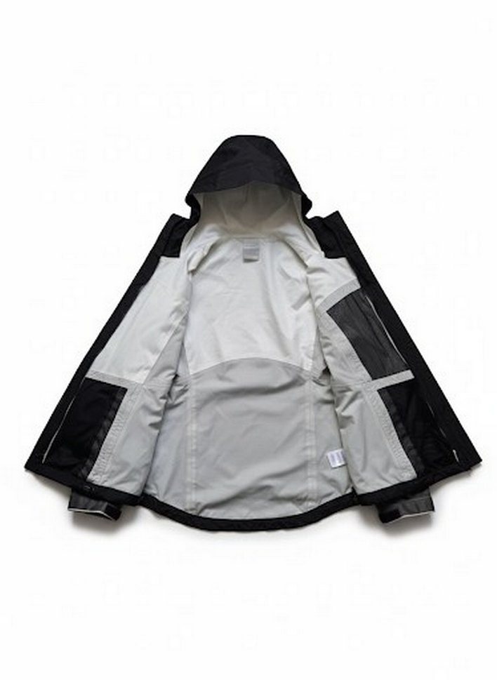 Gri Kadın Kapüşonlu Fermuarlı yağmurluk - Görsel 2