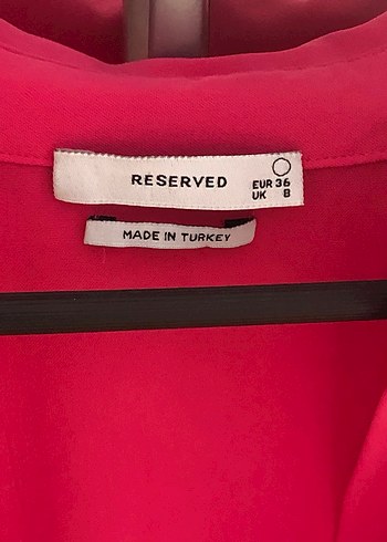 Pembe Düğmeli V Yaka Bluz - Görsel 2