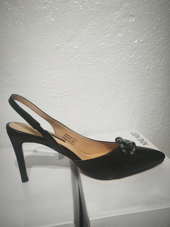 Tokalı Siyah Kadın Topuklu Ayakkabı - Görsel 5