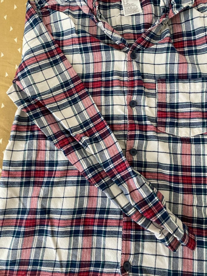 Kız çocuk  Çok Renkli Ekoseli uzun Kollu Pijama Takımı - Görsel 4