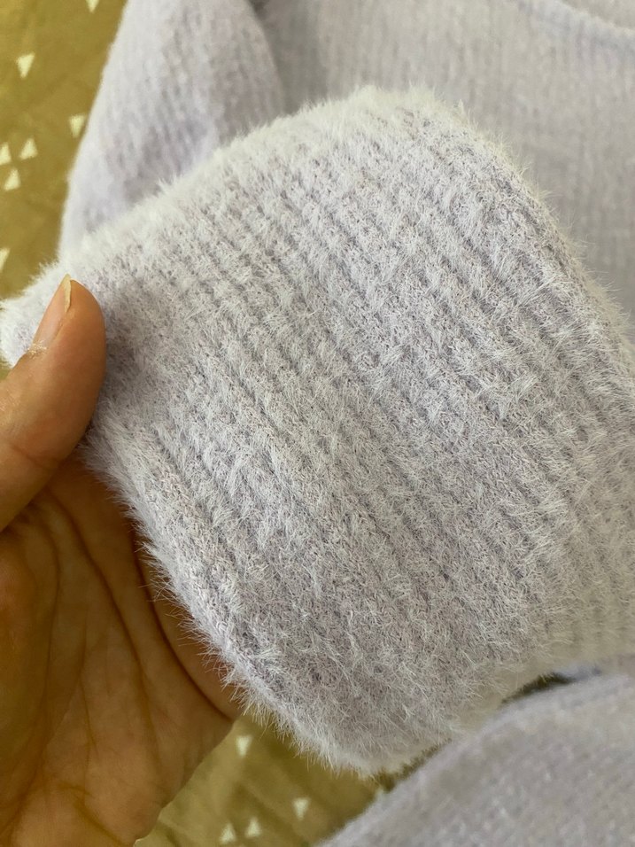 Lila Düğmeli crop  Hırka - Görsel 4