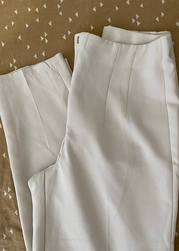 Addax 
Bej Düğmeli Kadın Kumaş Pantolon - Görsel 2