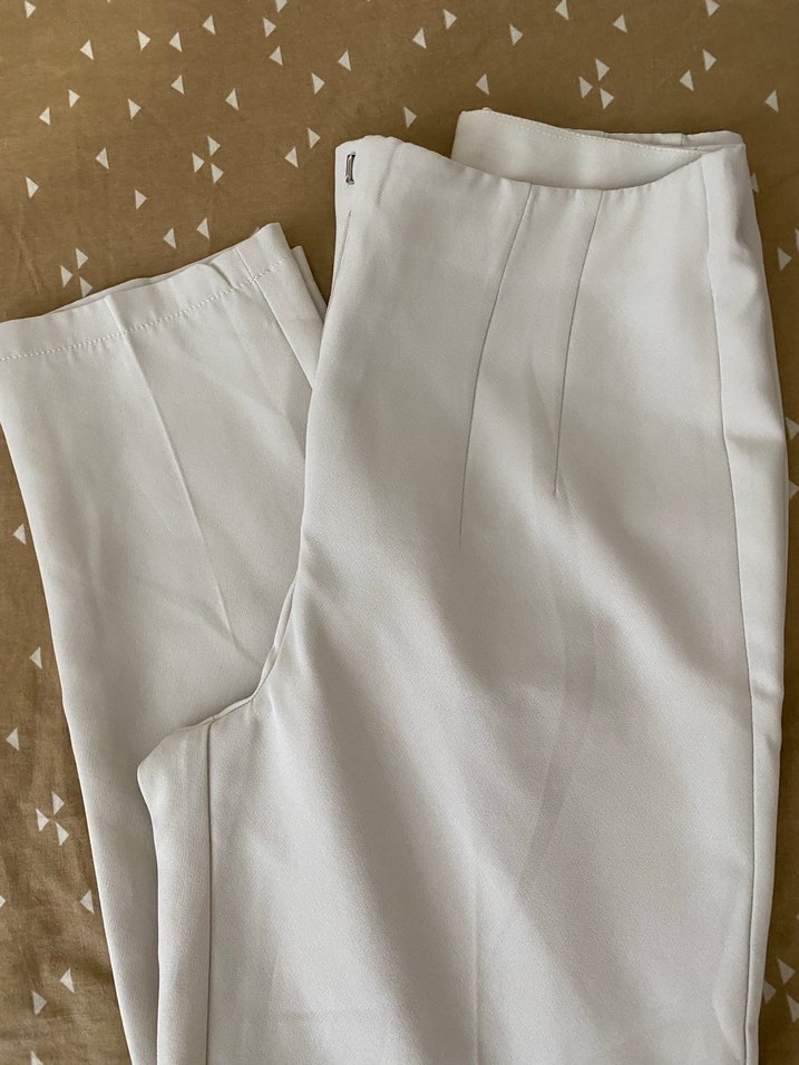 Addax 
Bej Düğmeli Kadın Kumaş Pantolon - Görsel 2