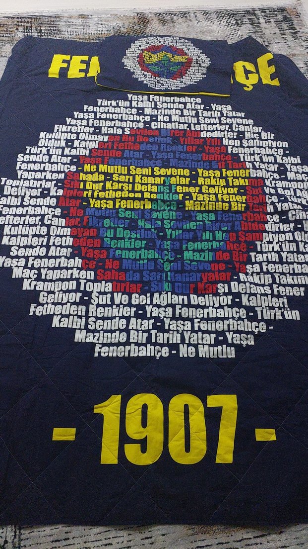 Fenerbahçe Baskılı Çocuk Yatak Örtüsü Lacivert - Görsel 3