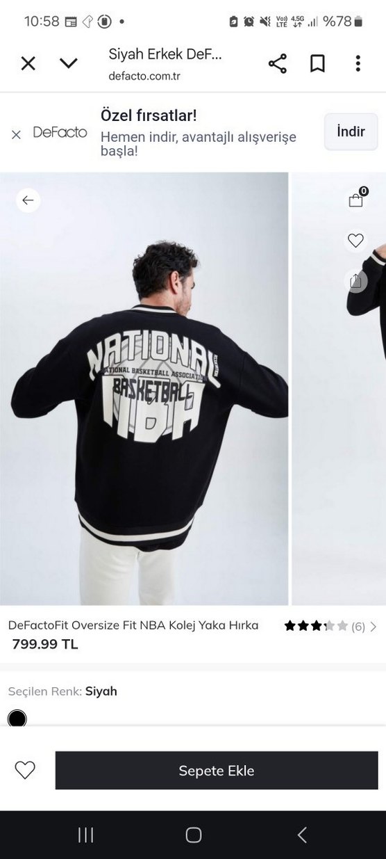 bir kere giyildi xl defacto - Görsel 2