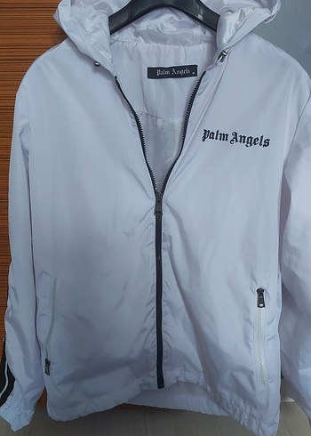 Beyaz Fermuarlı Erkek Yağmurluk - Görsel 5