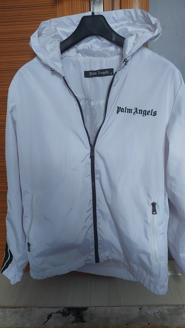 Beyaz Fermuarlı Erkek Yağmurluk - Görsel 4