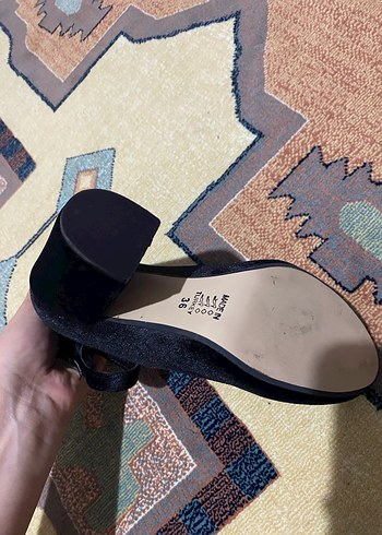 Koyu Siyah Tokalı Blok Topuklu Kadın Ayakkabı - Görsel 6