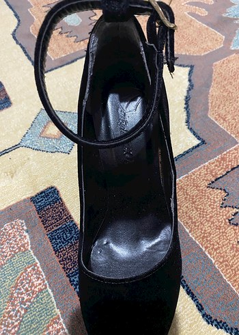 Koyu Siyah Tokalı Blok Topuklu Kadın Ayakkabı - Görsel 7