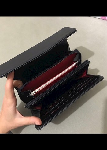 Siyah Zincir Detaylı Deri Kadın Çanta - Görsel 3