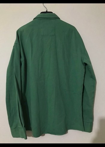 Düğmeli Keten Yeşil Erkek Gömlek - Görsel 3