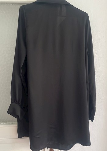 Siyah Düğmeli Uzun Kollu Gömlek - Görsel 2