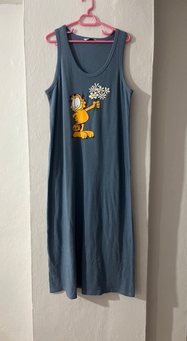 Mavi Garfield Baskılı gecelık - Görsel 2