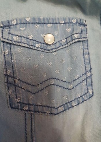 Kız çocuk dantel detaylı gömlek - Görsel 3