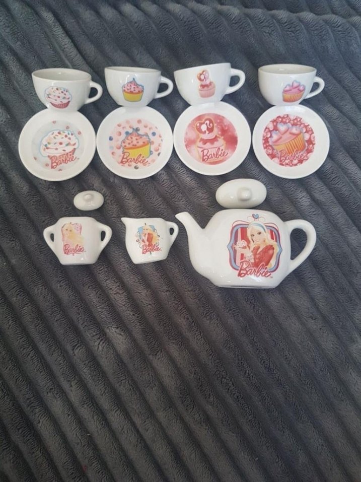Barbie Pembe Çay Seti - Görsel 4