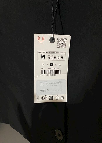 Zara Siyah Düğmeli Kısa Kadın Ceket - Görsel 4
