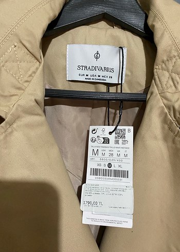 Stradivarius Bej Kadın Midi Trençkot - Görsel 9