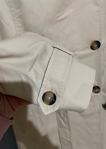 Stradivarius Bej Kadın Midi Trençkot - Görsel 4
