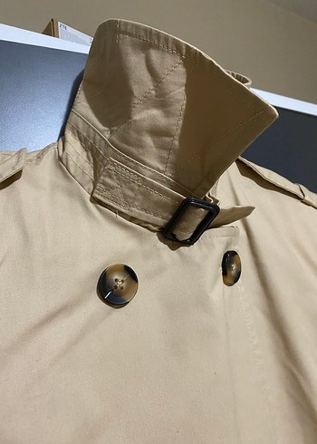 Stradivarius Bej Kadın Midi Trençkot - Görsel 5