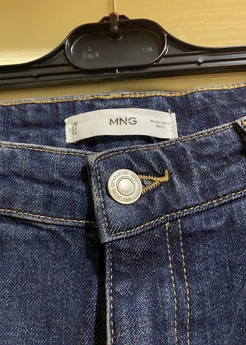 Mango Lacivert Denim Pantolon - Görsel 4
