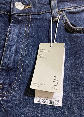 Mango Lacivert Denim Pantolon - Görsel 2
