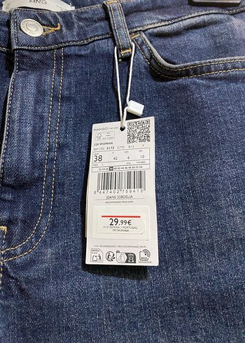 Mango Lacivert Denim Pantolon - Görsel 3