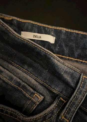 Mango Lacivert Denim Pantolon - Görsel 5