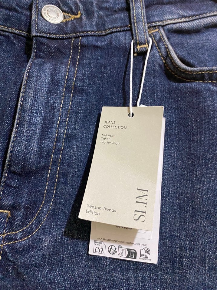 Mango Lacivert Denim Pantolon - Görsel 2