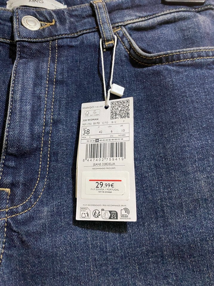 Mango Lacivert Denim Pantolon - Görsel 3