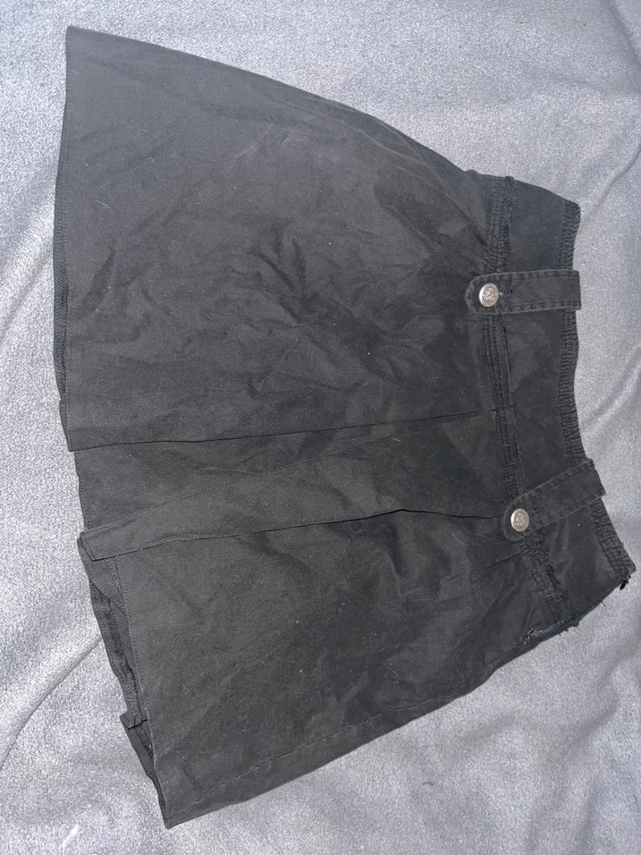 Koton Tokalı Siyah Midi Goth Etek - Görsel 2