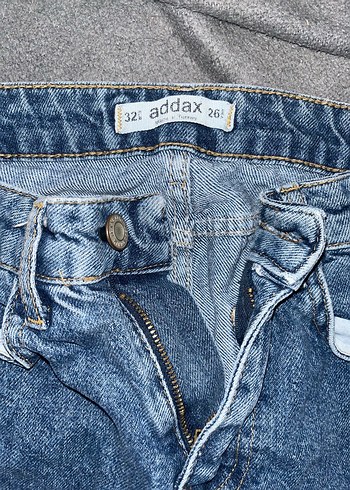 Addax kadın Mavi Bol Kesim Midi Kot Pantolon - Görsel 4