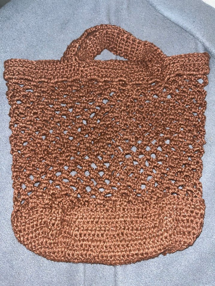 Hippie Kahverengi Örgü Kadın Çanta - Görsel 2