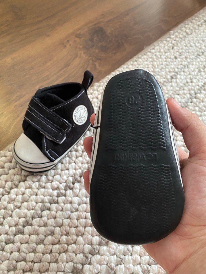 Unisex Bebek Siyah Cırt Cırtlı İlk Adım Ayakkabısı - Görsel 2