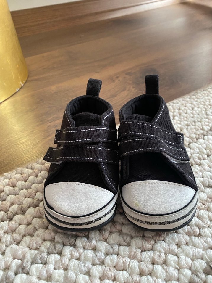 Unisex Bebek Siyah Cırt Cırtlı İlk Adım Ayakkabısı - Görsel 3