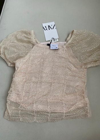 Kız Çocuk Bej Bohem bluz - Görsel 2