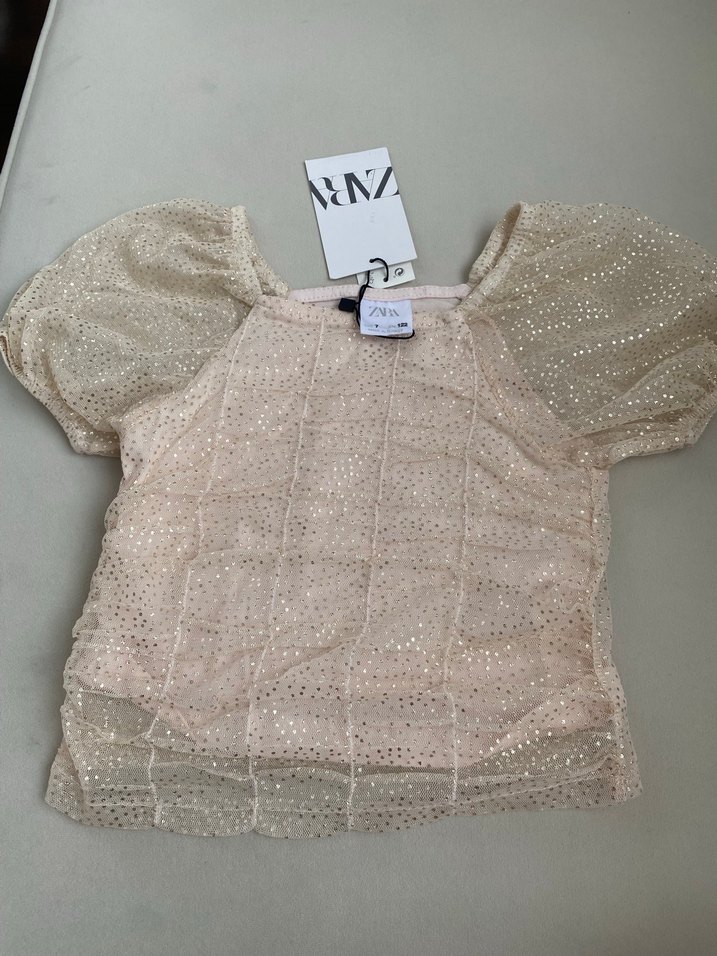 Kız Çocuk Bej Bohem bluz - Görsel 2