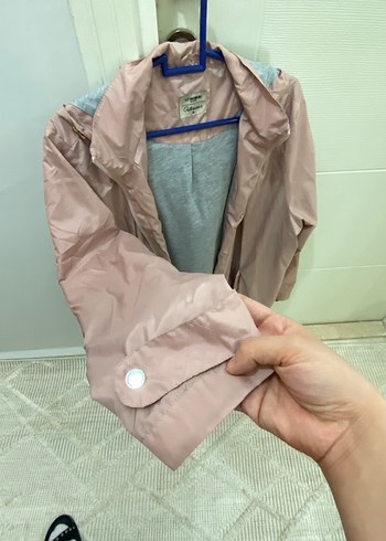 Pembe Midi Kadın Ceket Fermuarlı Cepli - Görsel 5