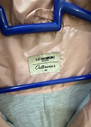 Pembe Midi Kadın Ceket Fermuarlı Cepli - Görsel 2