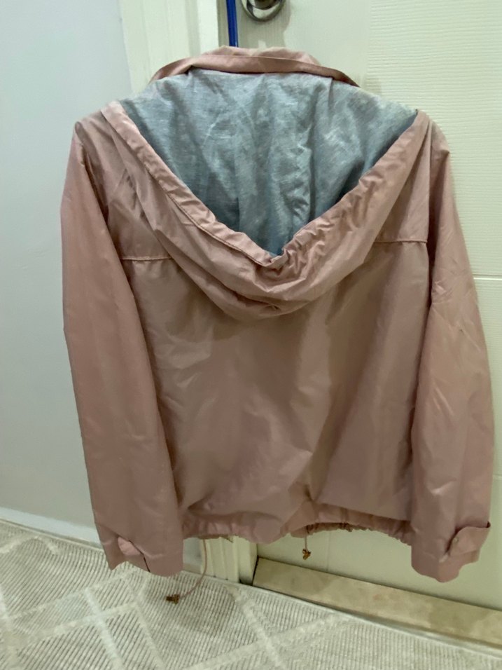 Pembe Midi Kadın Ceket Fermuarlı Cepli - Görsel 3