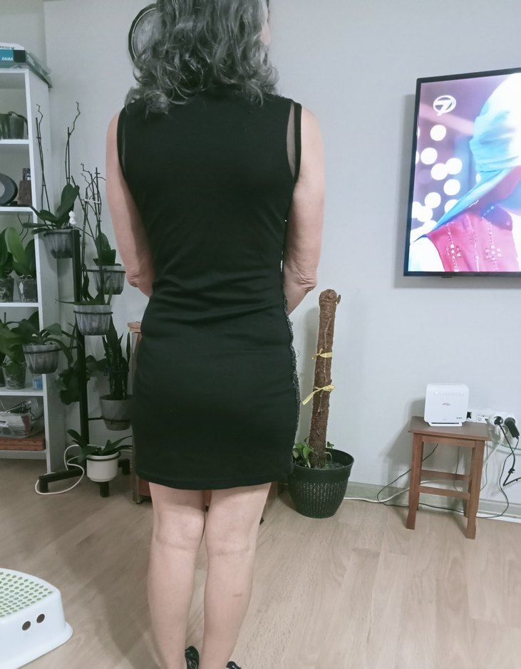 Siyah Parlak Mini Abiye Elbise - Görsel 2