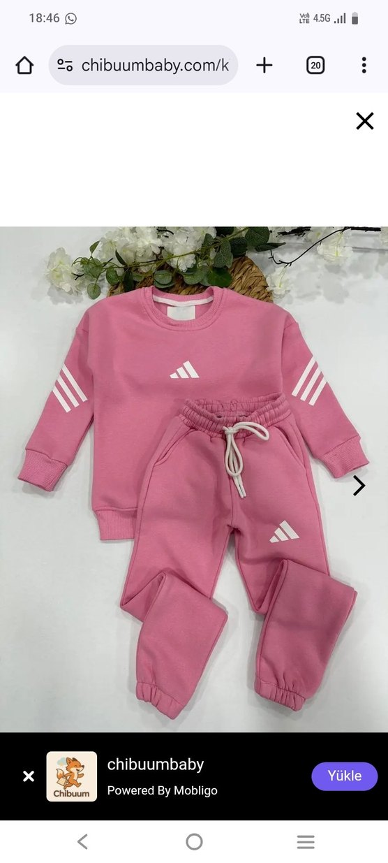 Pembe Tie-Dye Kız Eşofman Takımı - Görsel 3