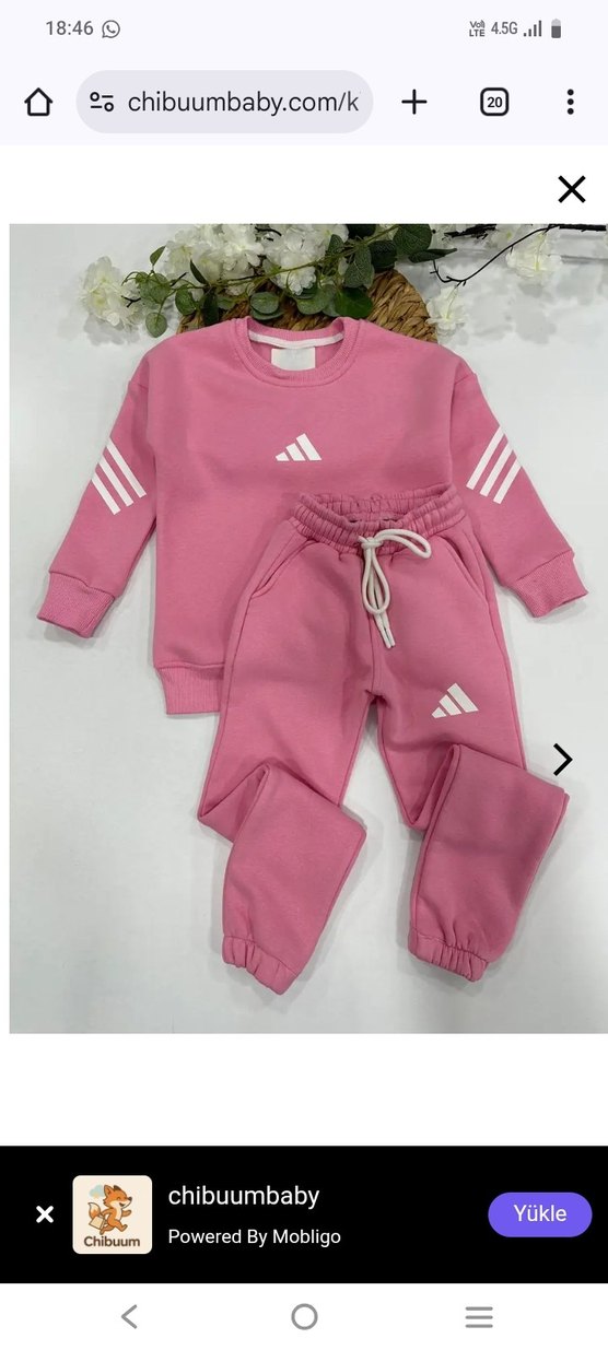 Pembe Tie-Dye Kız Eşofman Takımı - Görsel 2