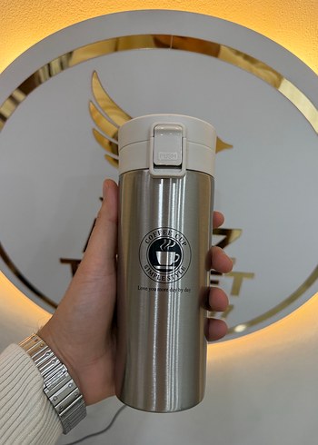 Siyah Çelik Termos Matara - Görsel 2