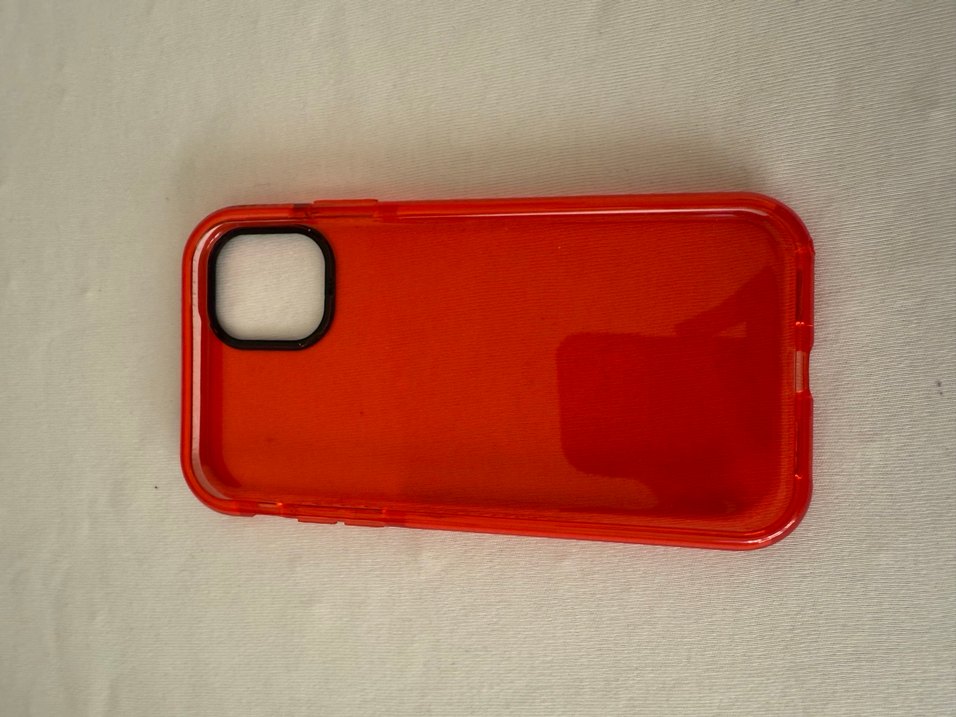 Koyu Kırmızı Şeffaf Telefon Kılıfı iPhone 11 - Görsel 2